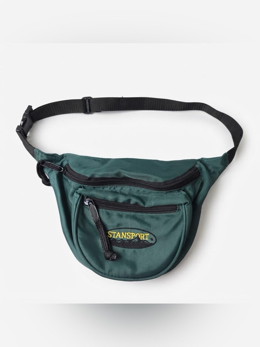 Vintage Stansport Green Fanny Pack Belt Bag Multi-Pocket Pouch
